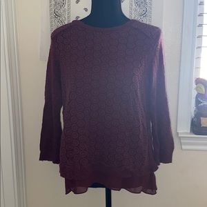 Maroon Lucky Brand sweater